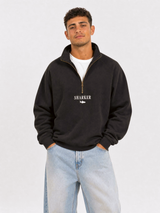 Sudadera Half zip BASIC NEGRO