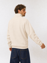 Sudadera Half zip BASIC BEIGE