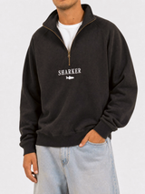 Sudadera Half zip BASIC NEGRO