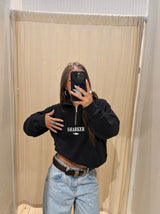 Sudadera Half zip BASIC NEGRO