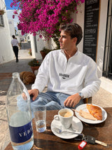 Sudadera Half zip BASIC Blanco