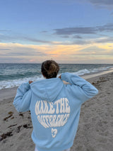 Hoodie Make the Difference azul bebe