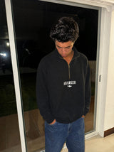 Sudadera Half zip BASIC NEGRO