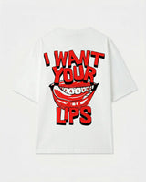 Camiseta Lips blanca