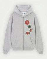 Hoodie cremallera parches SHKR