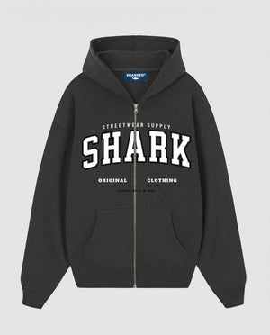 Hoodie Cremallera SHARK GRIS