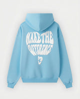 Hoodie Make the Difference azul bebe