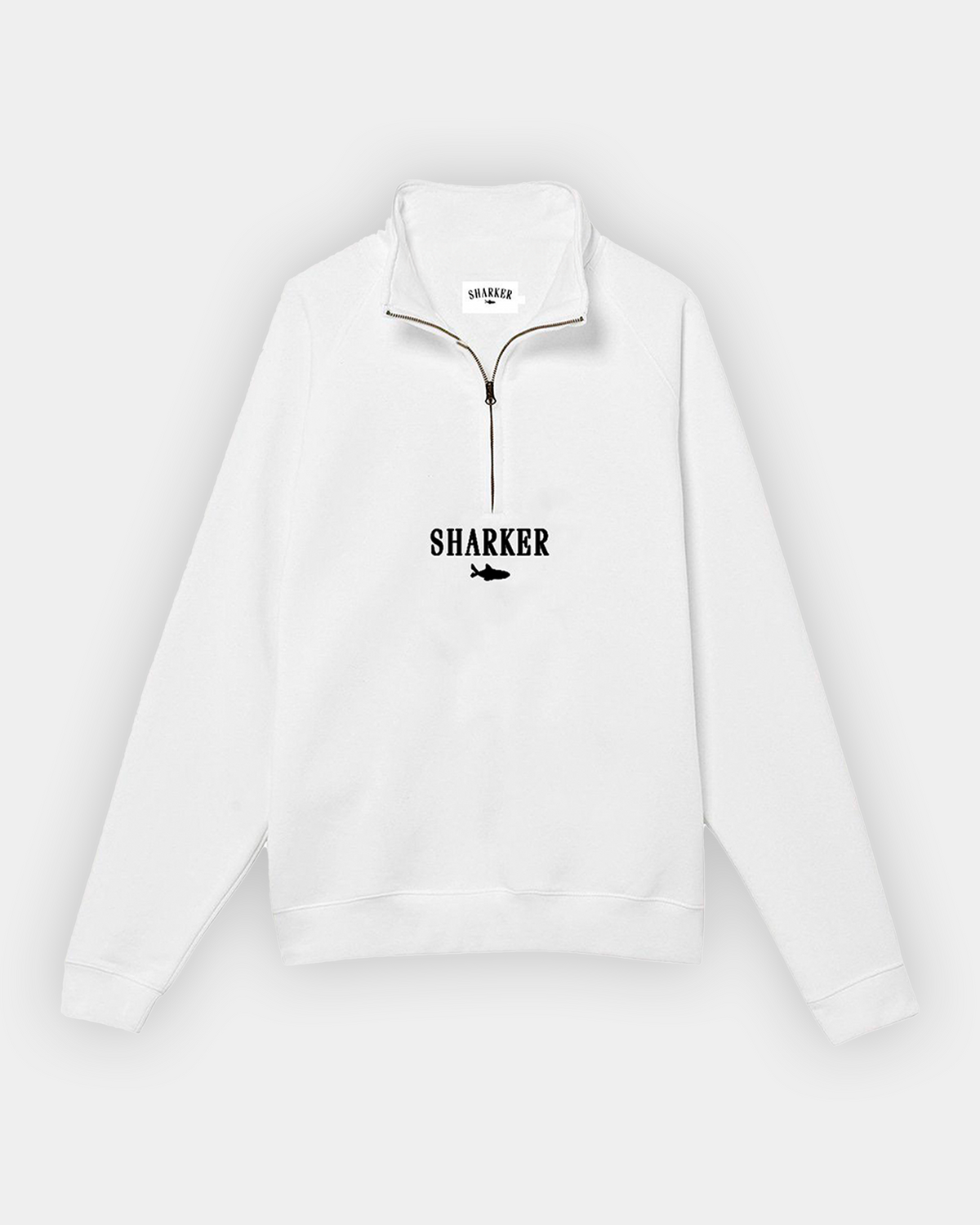 Sudadera Half zip BASIC Blanco