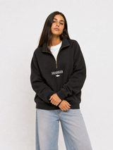 Sudadera Half zip BASIC NEGRO