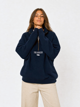 Sudadera Half zip BASIC AZUL MARINO
