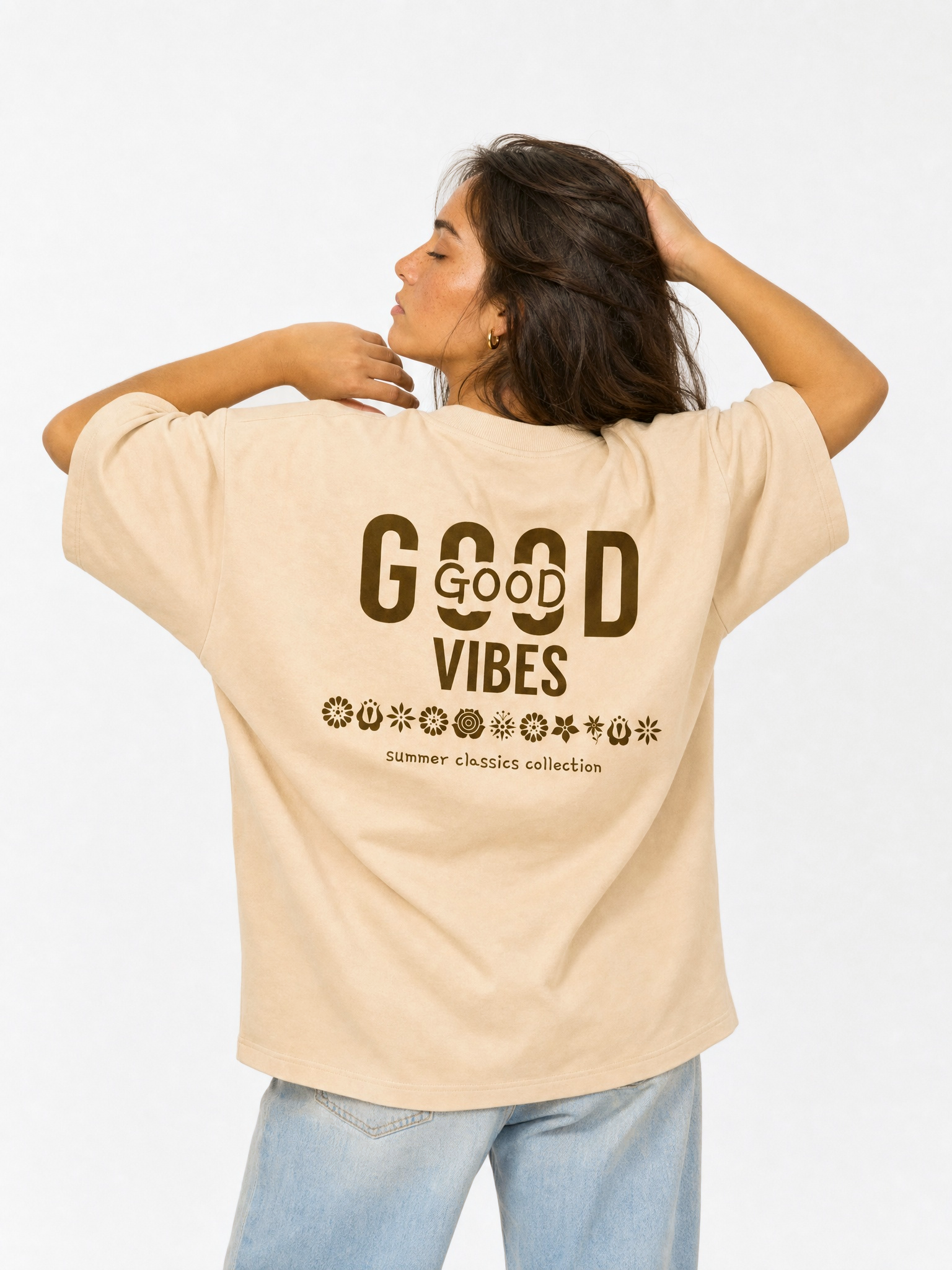 Camiseta Good Vives Beige