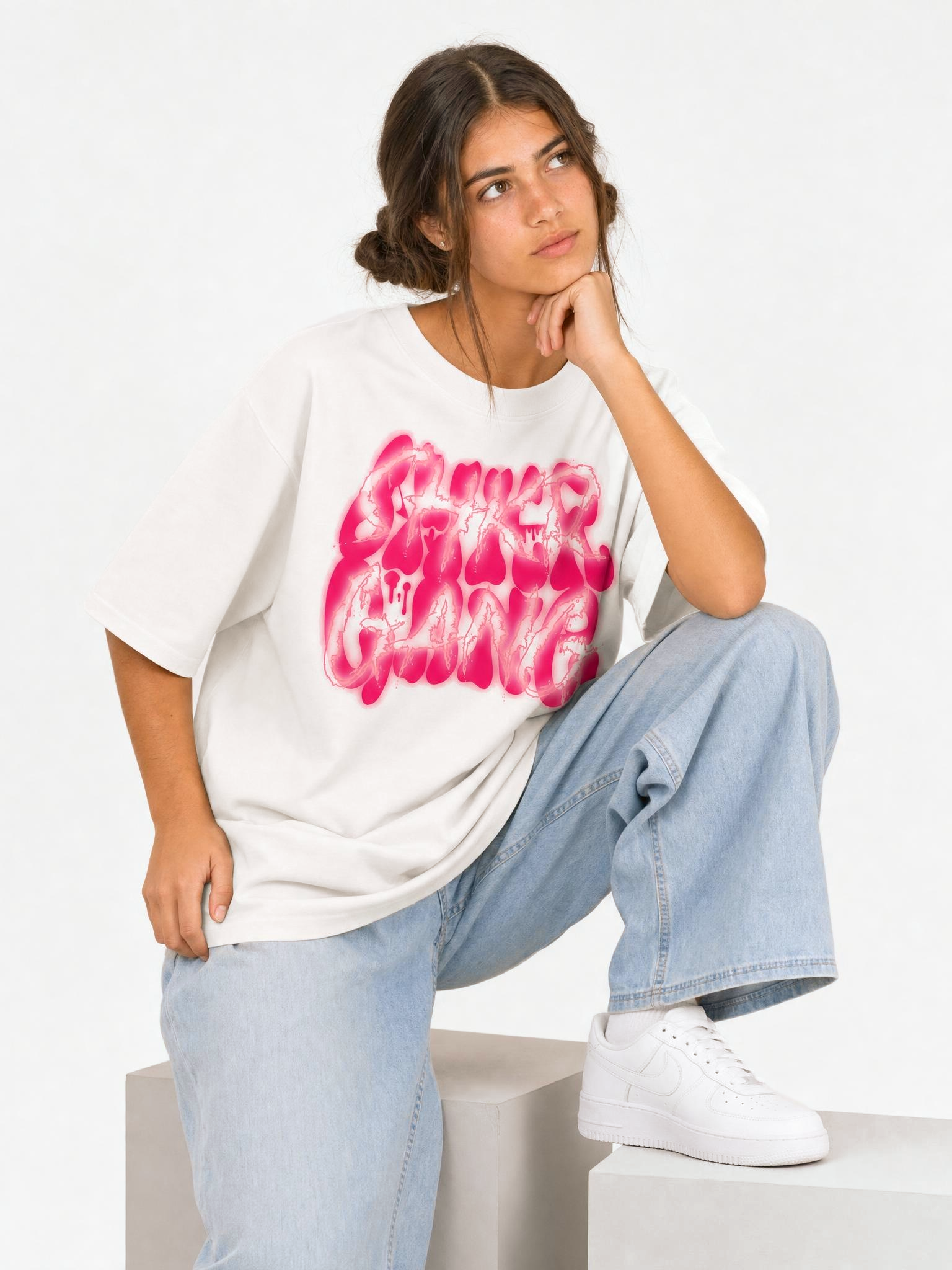 Camiseta SHKR GANG BLANCA