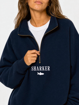 Sudadera Half zip BASIC AZUL MARINO