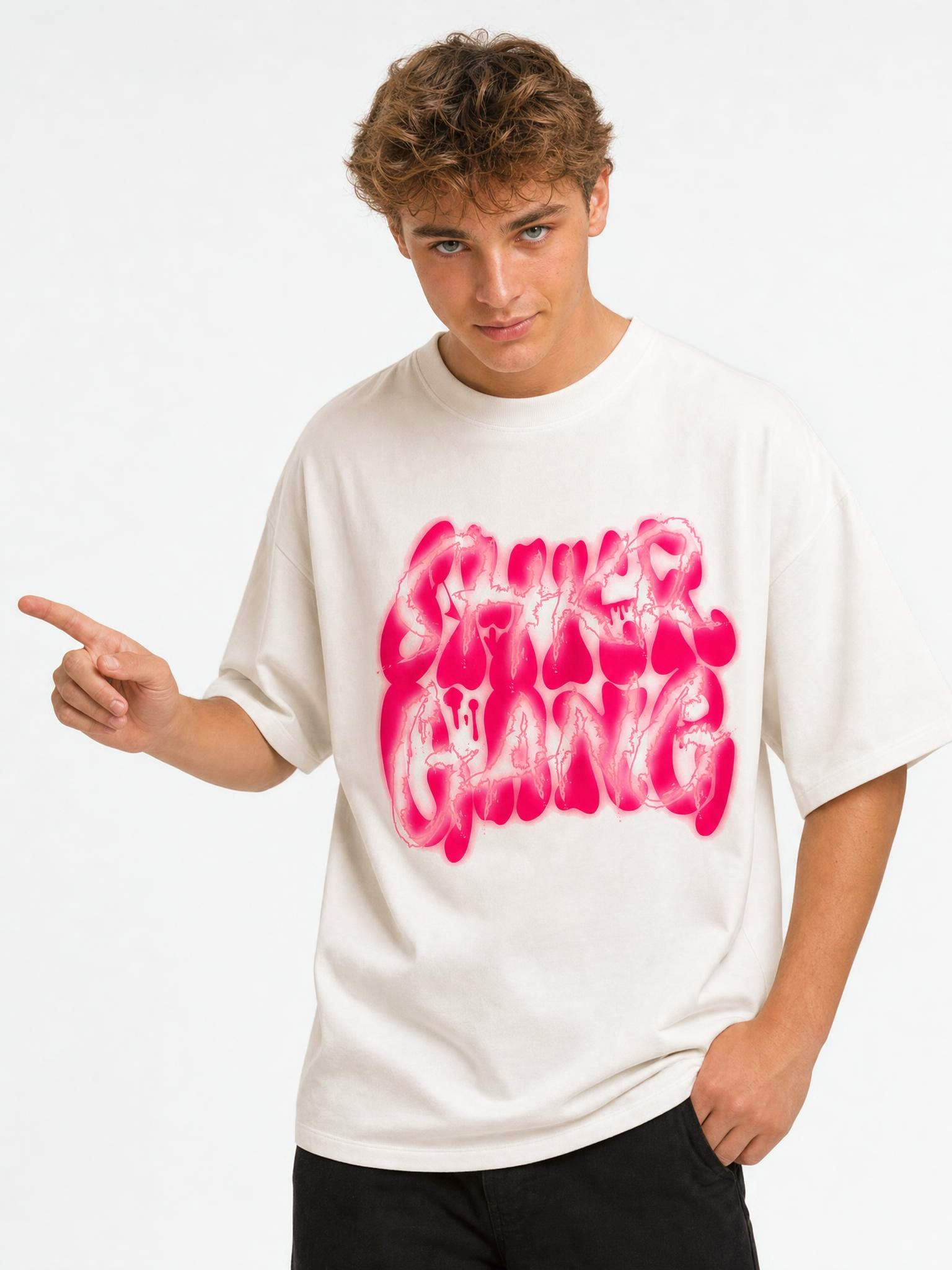 Camiseta SHKR GANG BLANCA