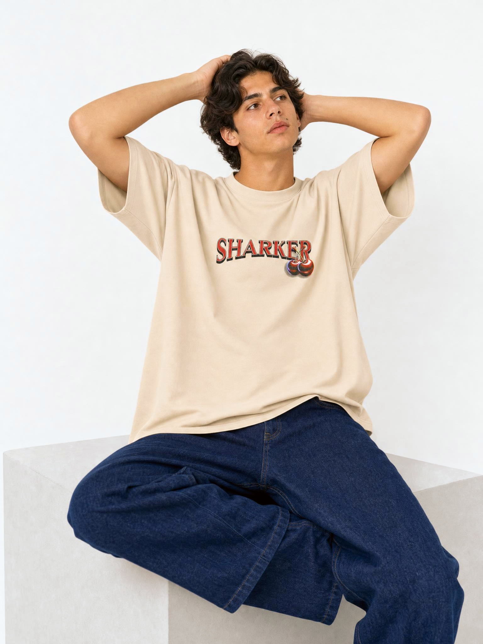 Camiseta Cherries beige