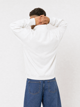 Sudadera Half zip BASIC Blanco