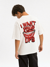 Camiseta Lips blanca