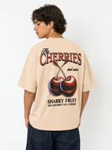 Camiseta Cherries beige