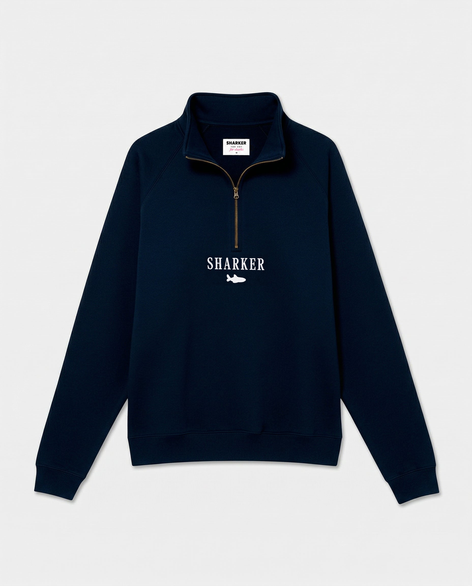 Sudadera Half zip BASIC AZUL MARINO