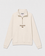 Sudadera Half zip BASIC BEIGE