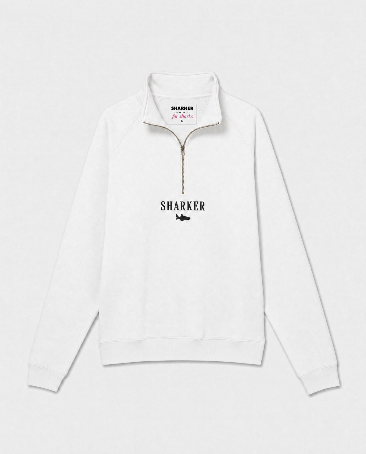 Sudadera Half zip BASIC Blanco