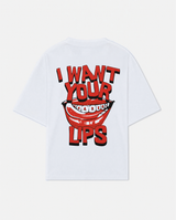 Camiseta Lips blanca
