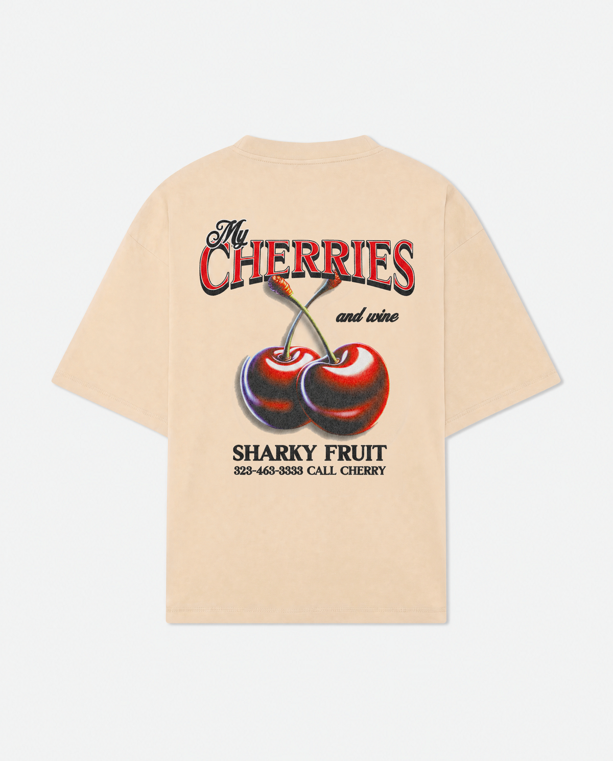 Camiseta Cherries beige