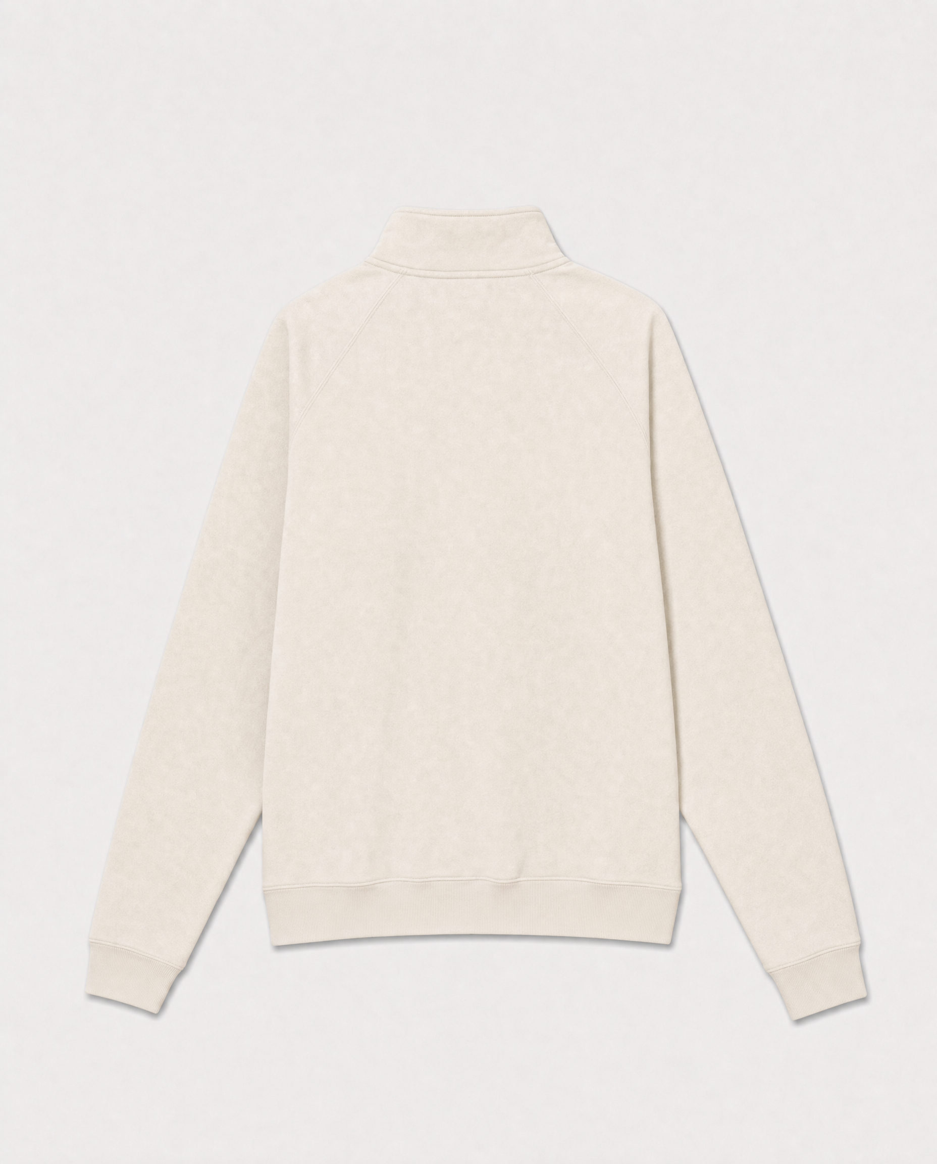 Sudadera Half zip BASIC BEIGE
