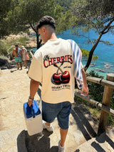 Camiseta Cherries beige