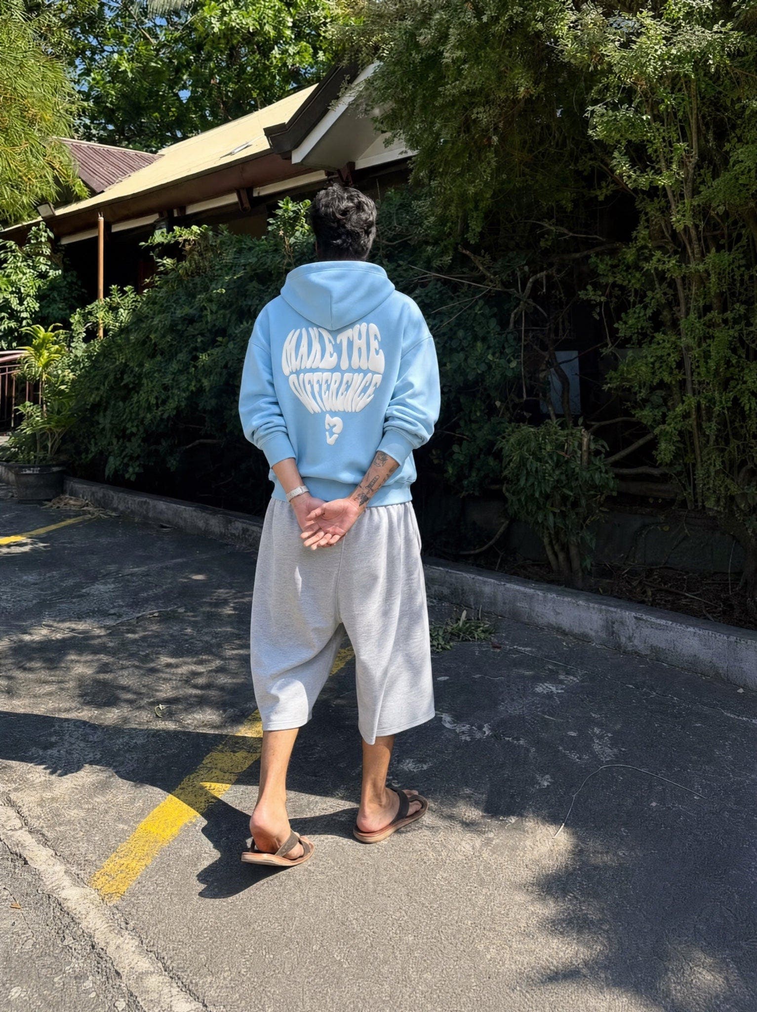 Hoodie Make the Difference azul bebe