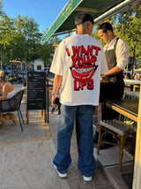 Camiseta Lips blanca