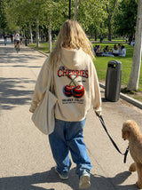 Hoodie Cherries Beige