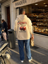 Hoodie Cherries Beige