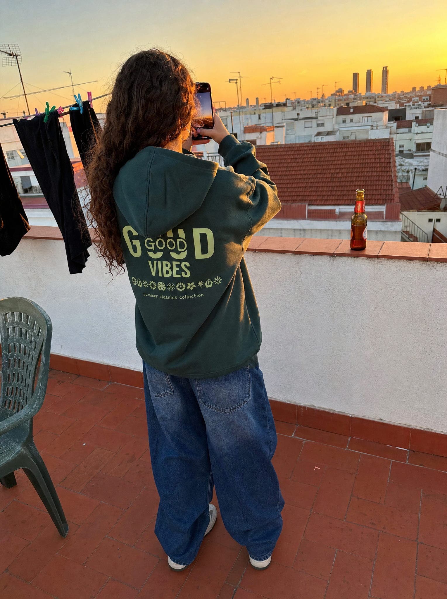 Hoodie Good vives Verde