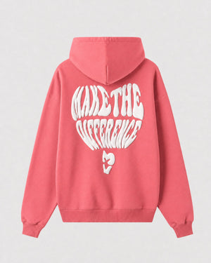 Hoodie Make the Difference Rosa