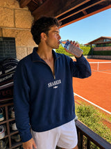 Sudadera Half zip BASIC AZUL MARINO